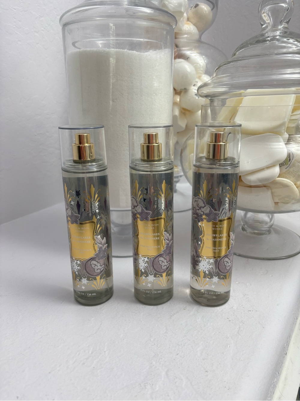3 Bath & Body Works Snowflakes & Cashmere NIP